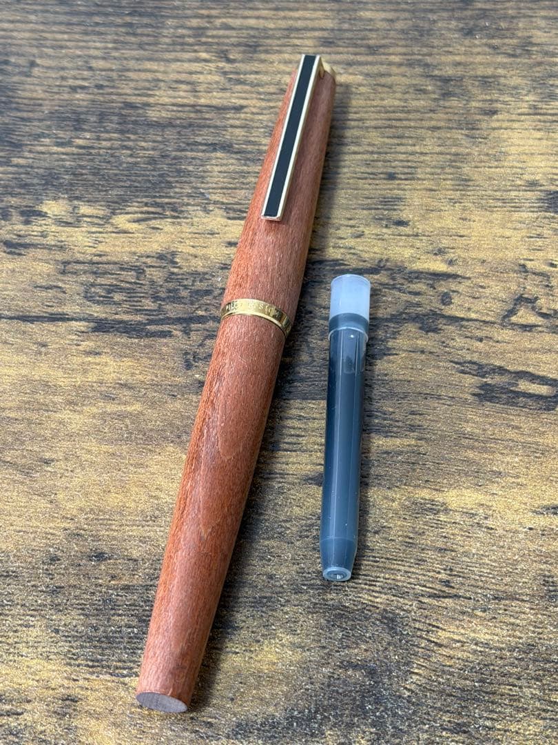 試筆のみ 1972年製 初代カスタム 高級天然 カエデ 大型18金 万年筆