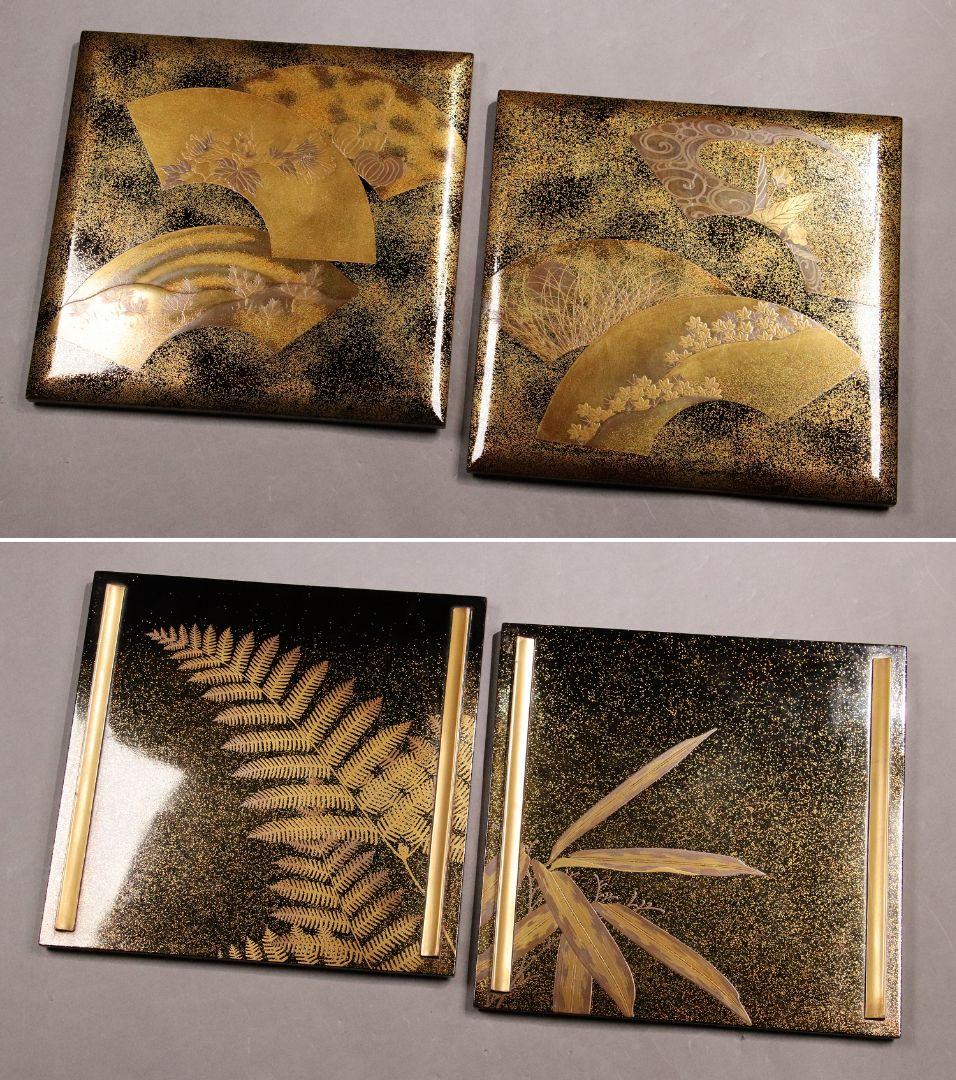 深川栄左衛門 染錦草花有職文扇形大皿 幕末 明治 香蘭社 深川製磁 有田