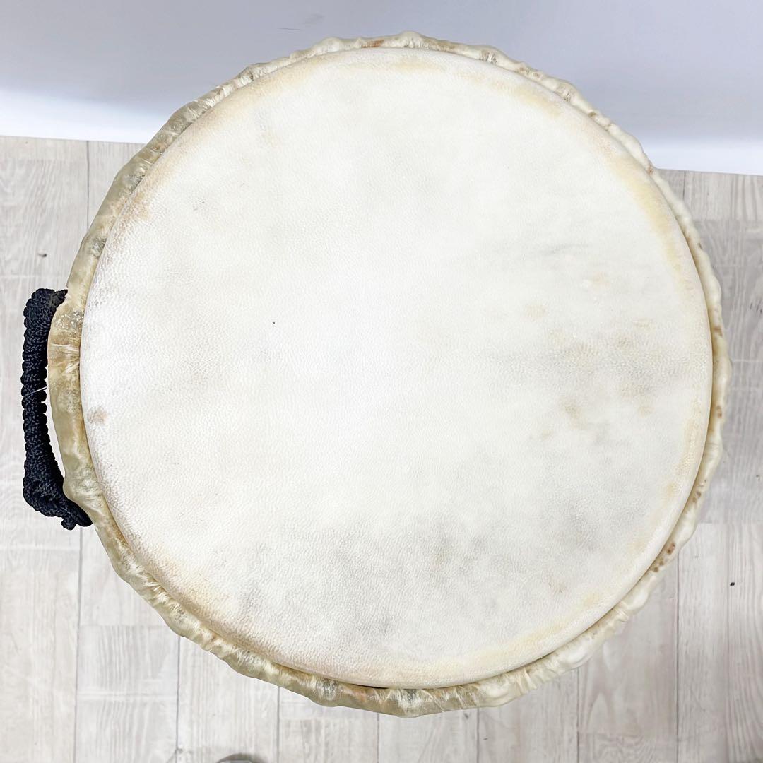 Afroton アフリカ産 打楽器 ジャンベ 約13インチ 良品