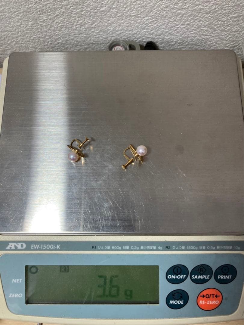 良好 箱付きMIKIMOTO 真珠 K18 ピアス ミキモト JAL 機内販売