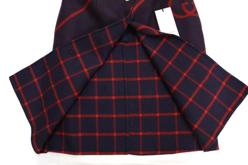 【未使用】GUCCI　グッチ　GG　ロゴ　スカート　サイズ44　パープル×レッド