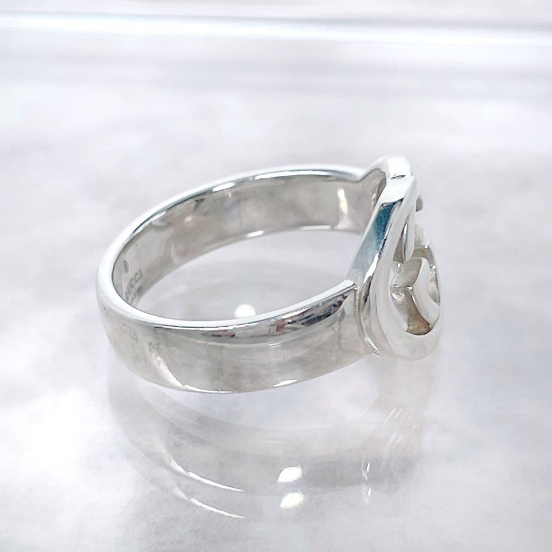 GUCCI シルバー925 Gロゴ　リング 19　インターロッキングG