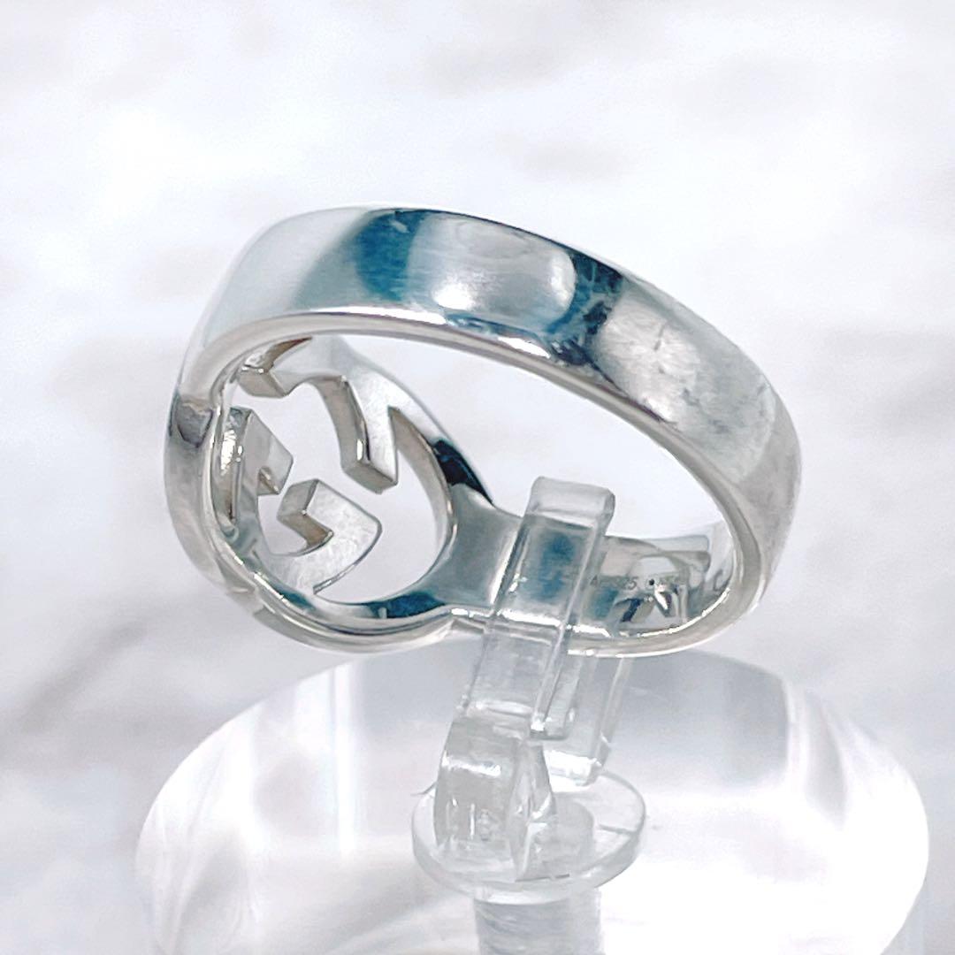 GUCCI シルバー925 Gロゴ　リング 19　インターロッキングG