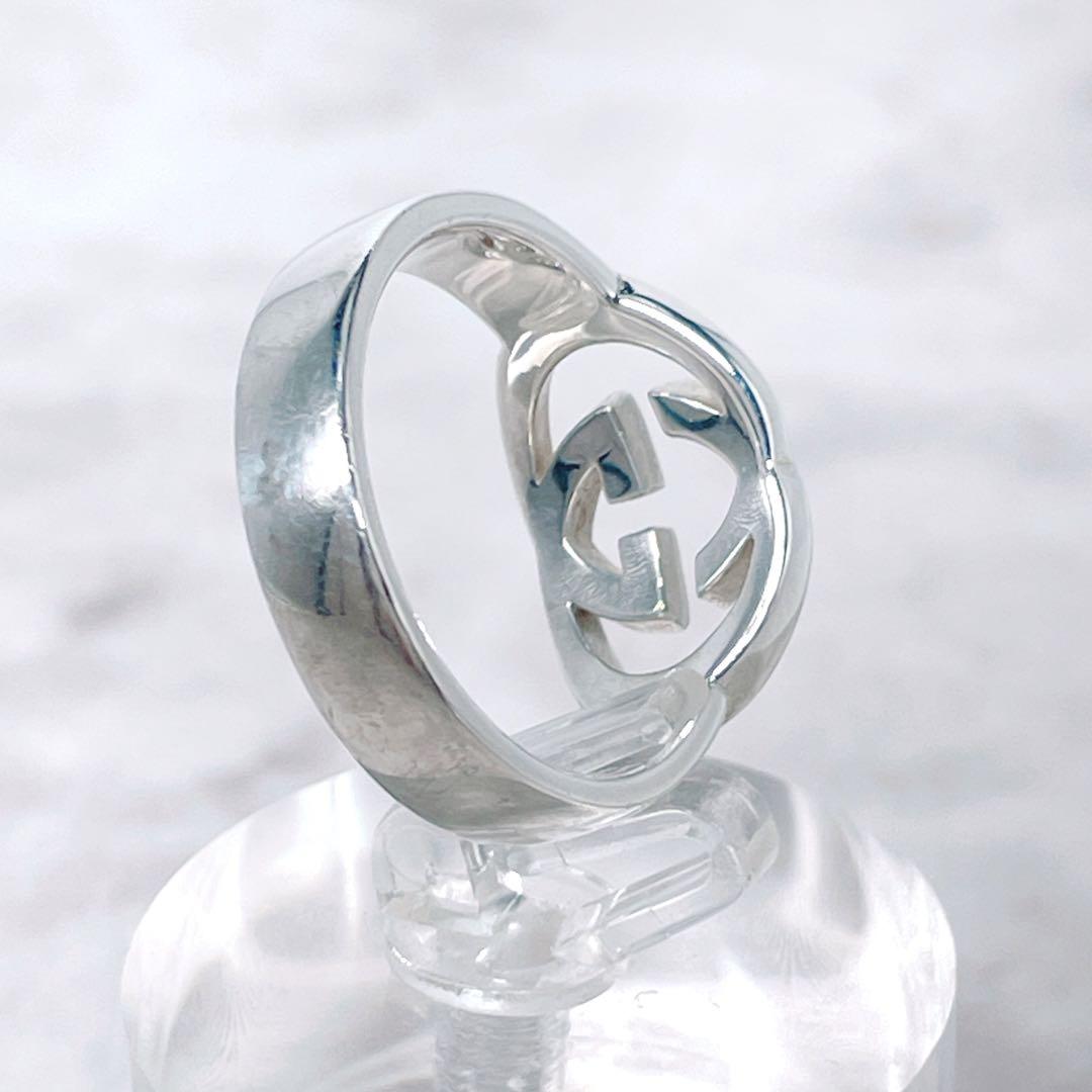 GUCCI シルバー925 Gロゴ　リング 19　インターロッキングG