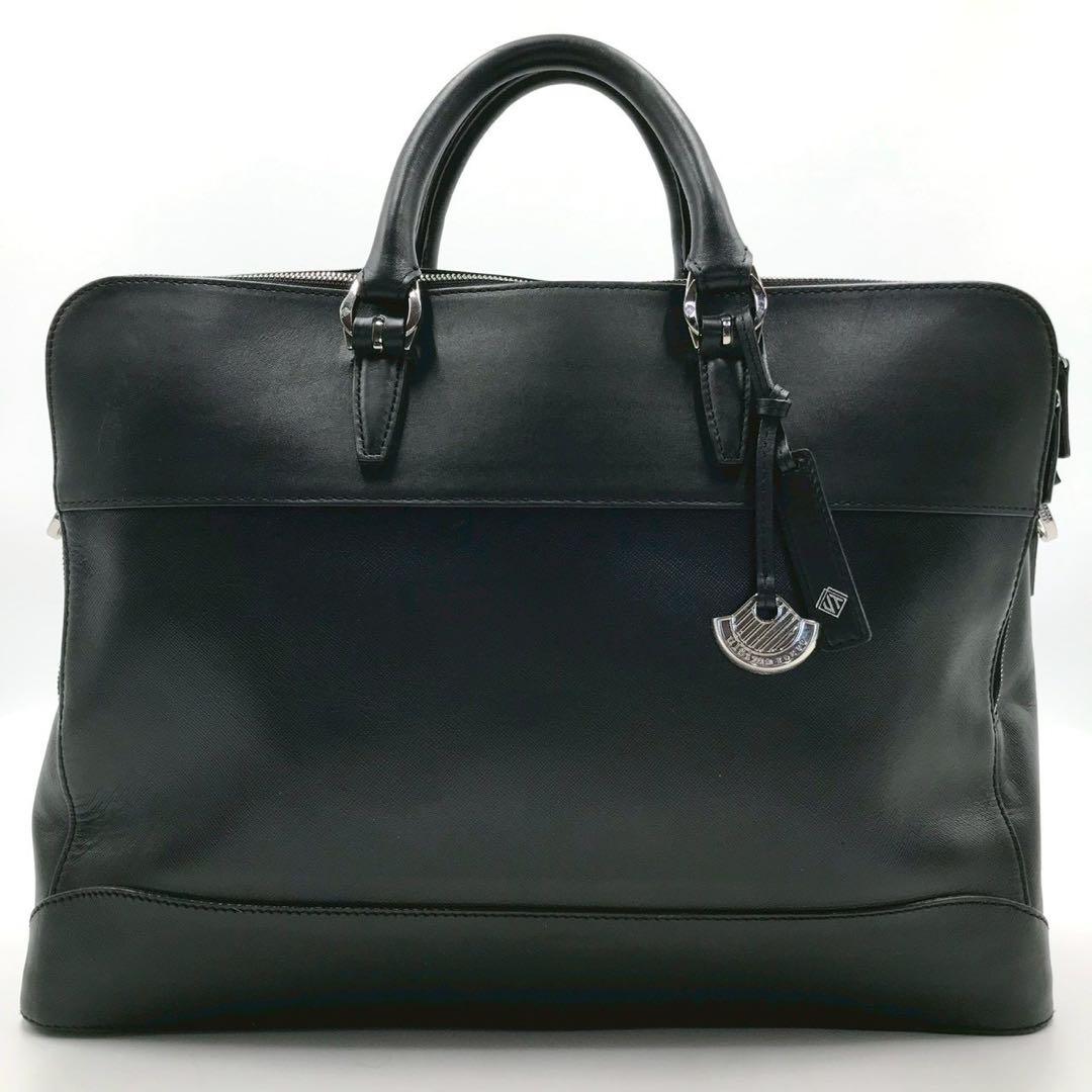 美品✨ウルティマトーキョー ビジネスバッグ レザー チャーム ブラック A4収納