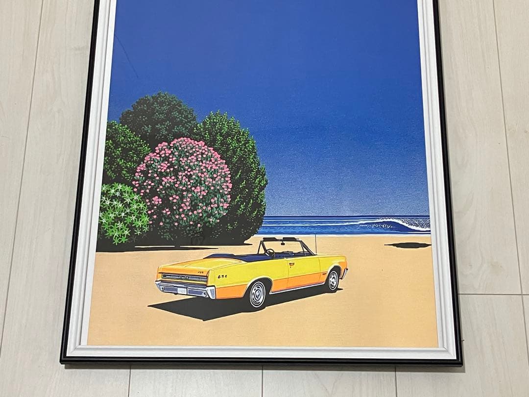 額縁付き】 永井博（Hiroshi Nagai） A2ポスター 車 - メルカリ
