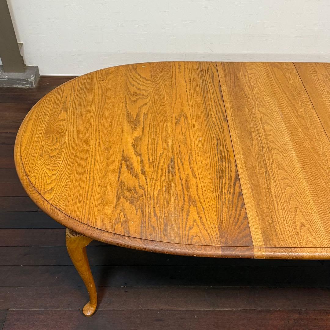 H112K31a アメリカ製 猫脚 伸長式ダイニングテーブル