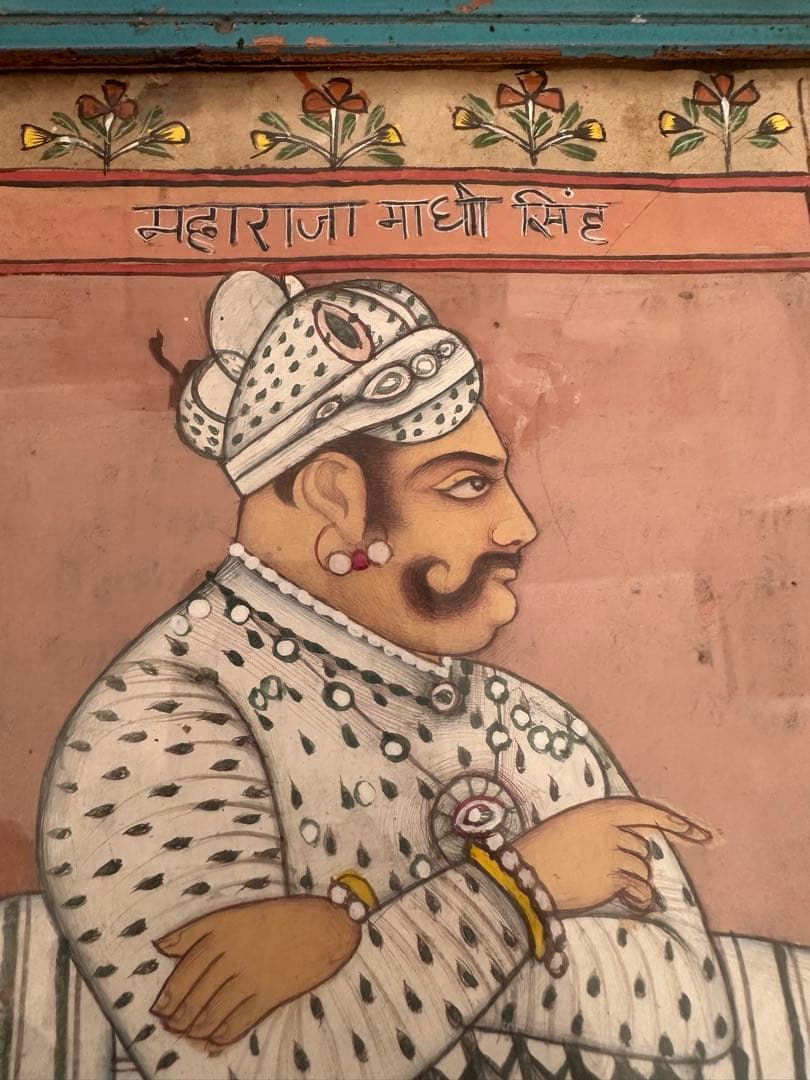 絵画 アンティーク ハンドメイド インド マディー シンブロックプリント