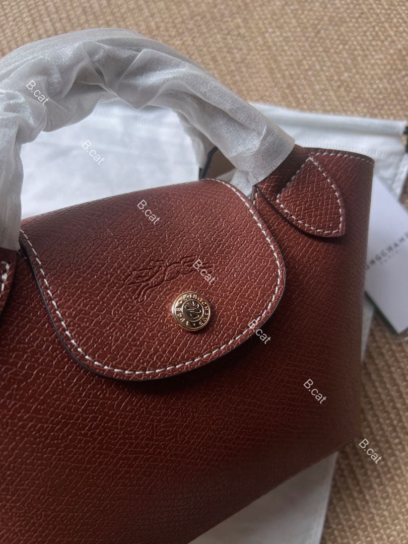 新シーズンLongchampエピュレ テクスチャードレザーミニバッbun