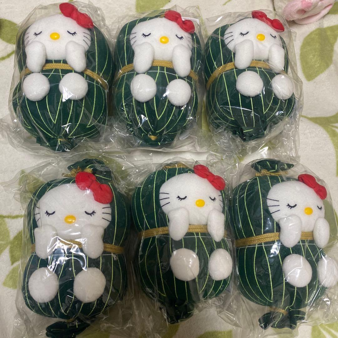 ご当地ハローキティ 新潟限定 笹団子キティ ぬいぐるみ⑥体セット