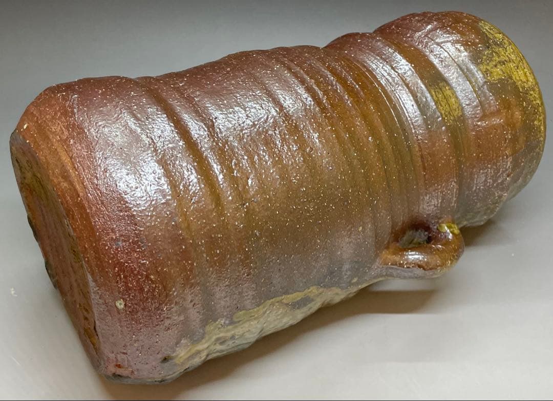 北大路魯山人　伊賀焼　伊賀釉　花入　共箱　i1191