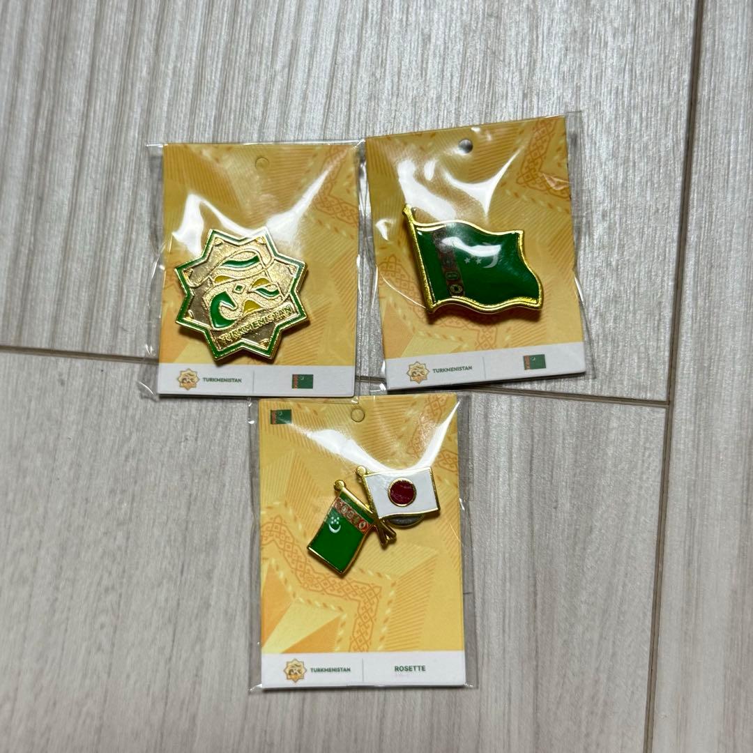 大阪関西万博 トルクメニスタン館 マグネットピンバッジ ピンズ EXPO2025