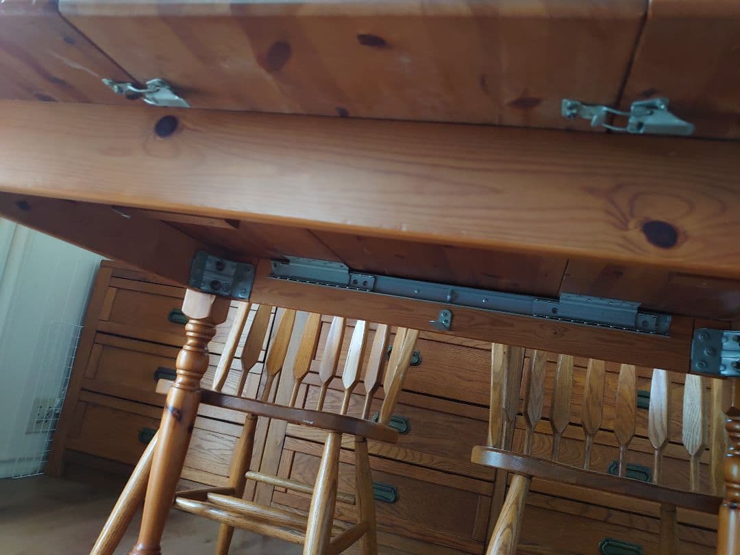 伸長式ダイニングテーブルセット US製 アメリカ家具 ヴィンテージ家具