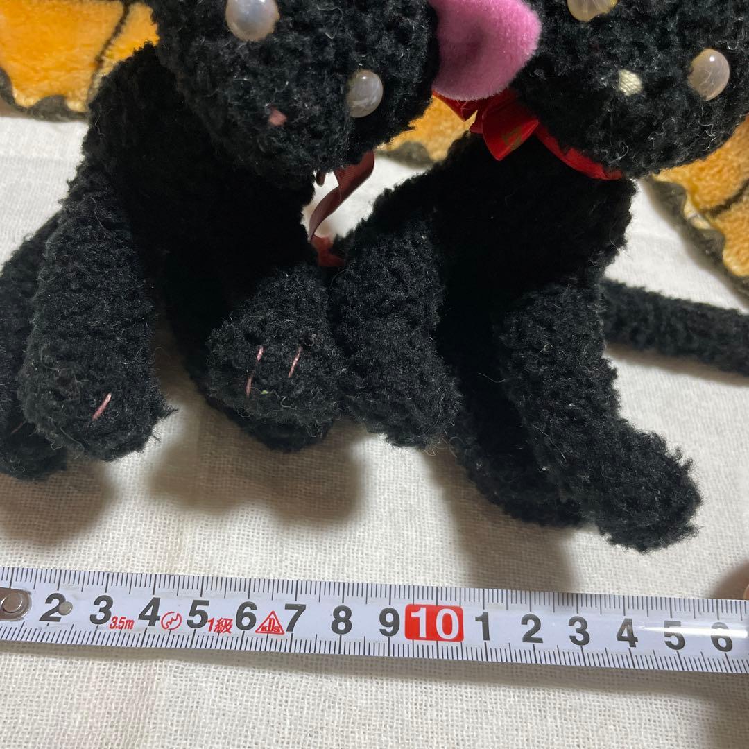 希少 TAKENOKO ぬいぐるみ 黒猫 ねこ ペア レトロ