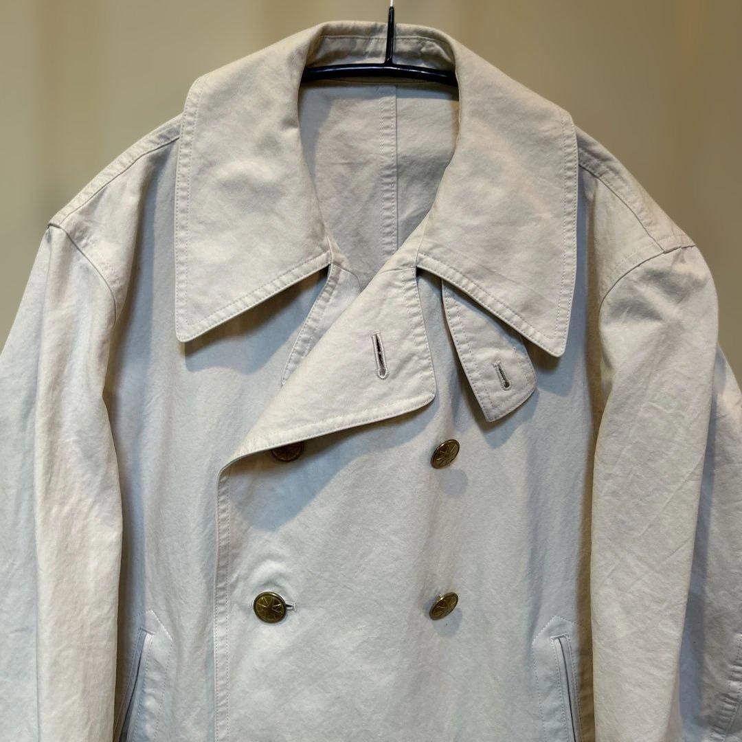 Y's ピーコート 綿100パーセント アンティーク ホワイト