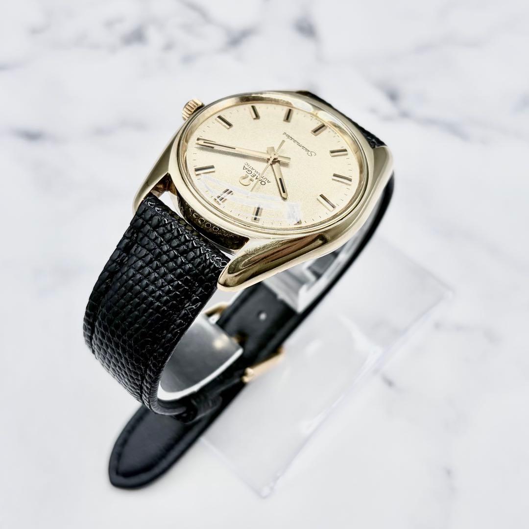 【極美／OH済】オメガ シーマスター 自動巻き サンドブラスト文字盤 新品ベルト