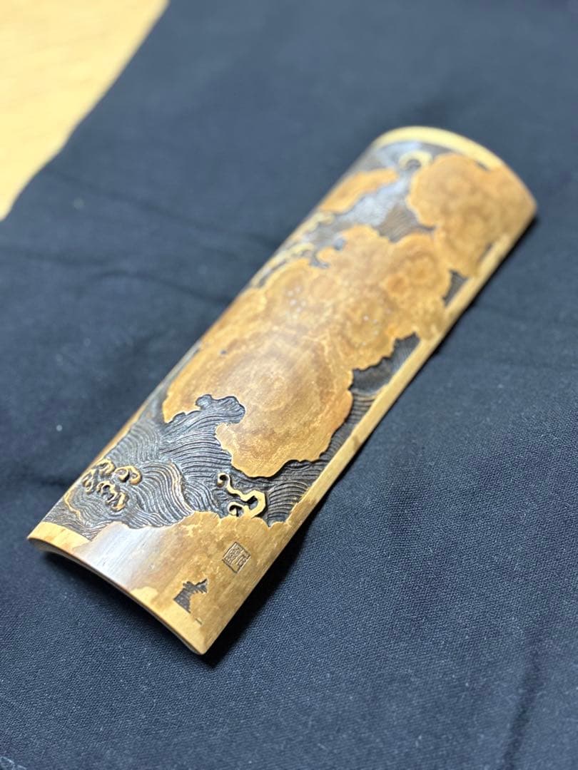 005茶則 煎茶 茶道具 茶合 仙媒 中国茶 日本茶 竹製彫刻