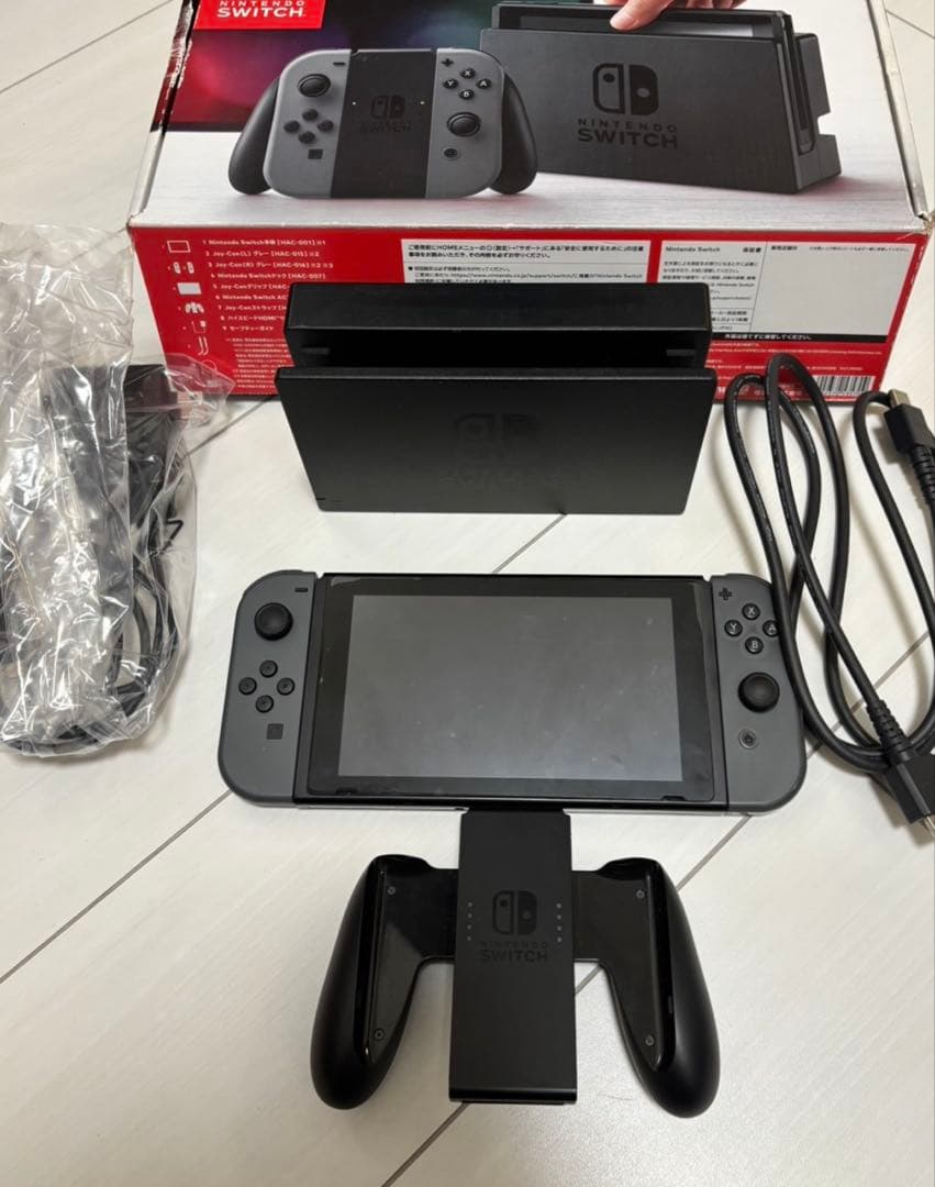 Nintendo Switch 本体 グレー　箱あり