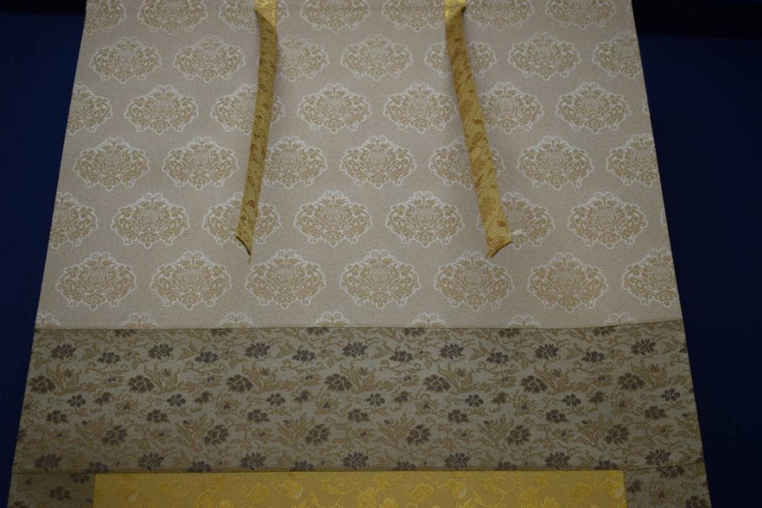 真作/陽山/富士/青緑山水人物図/的当て/弓道/布袋屋掛軸HJ-761