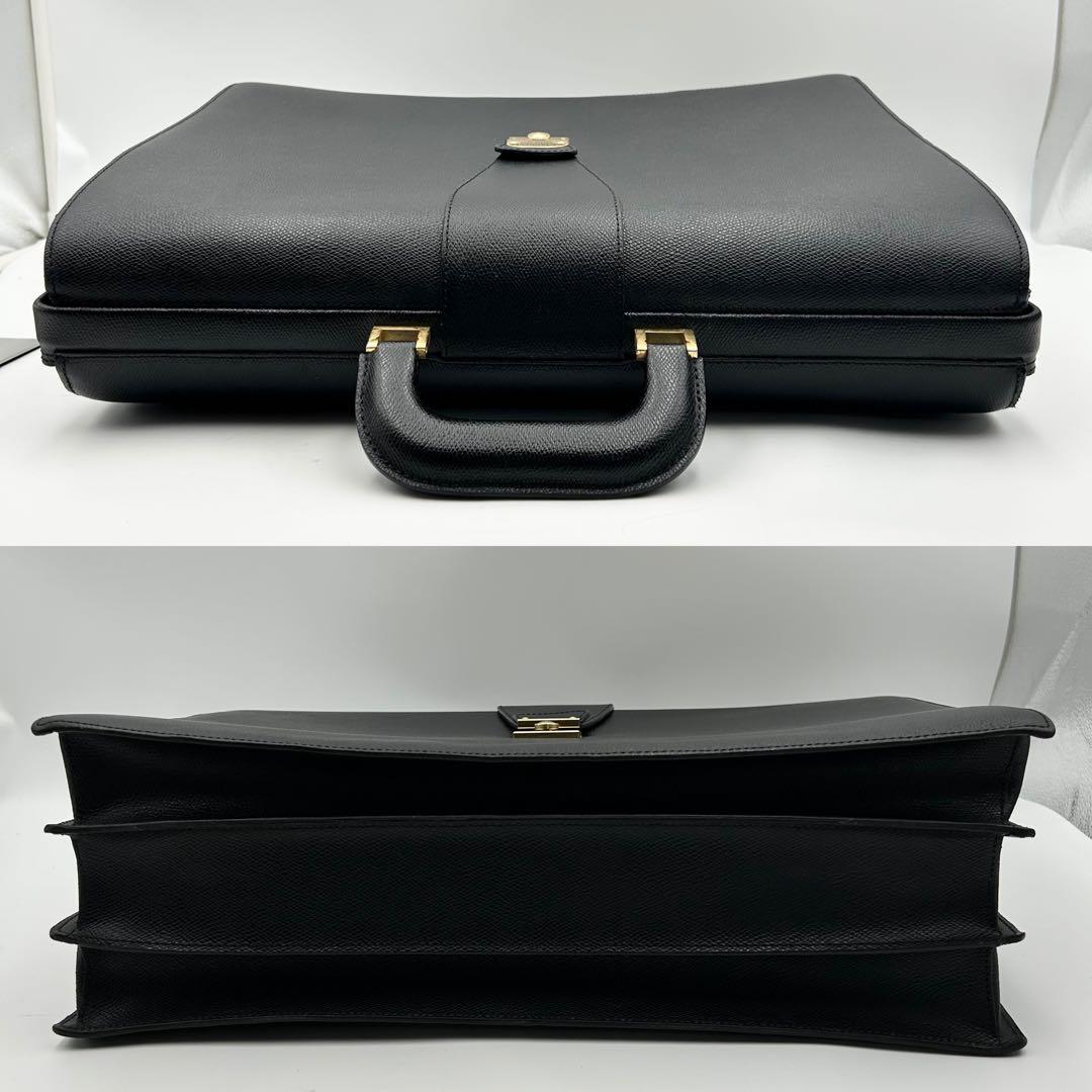 美品✨ ルタヌア ダレスバッグ ビジネスバッグ シボ革 ブラック 自立 保管袋