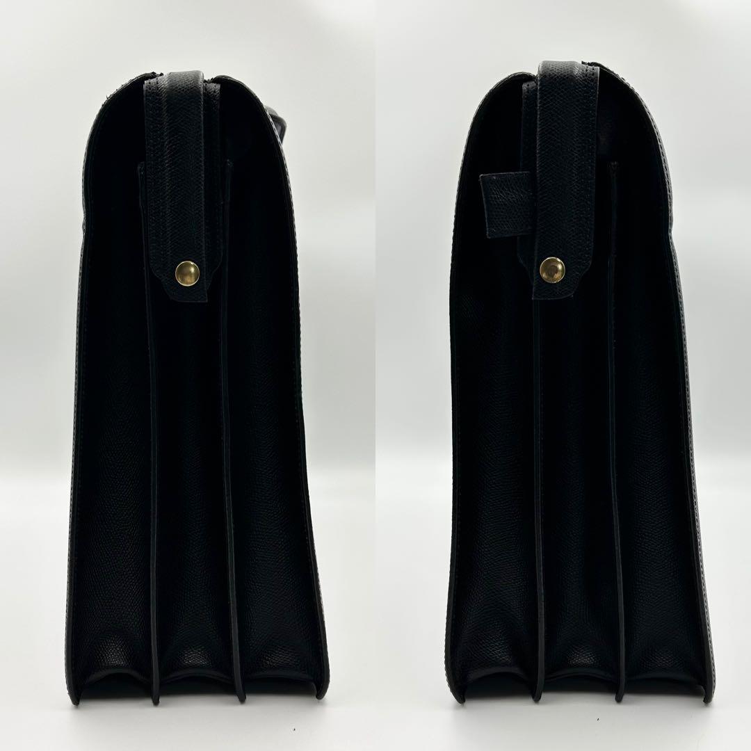 美品✨ ルタヌア ダレスバッグ ビジネスバッグ シボ革 ブラック 自立 保管袋