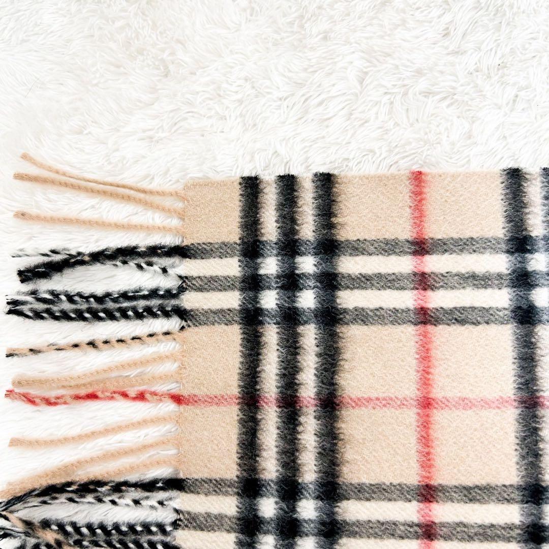 バーバリーマフラー100％カシミアノバチェックタグ付 未使用品