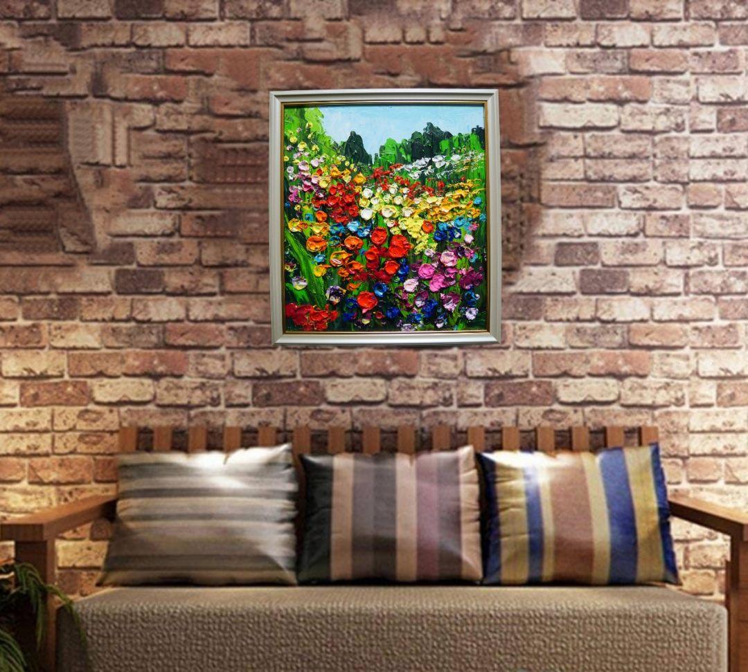 油絵 絵画 【Wild flowers】