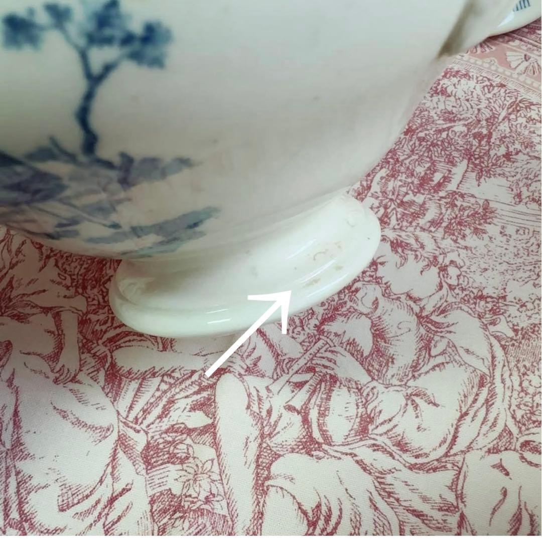 フランスアンティーク おままごと食器 赤ずきん 青 スーピエール