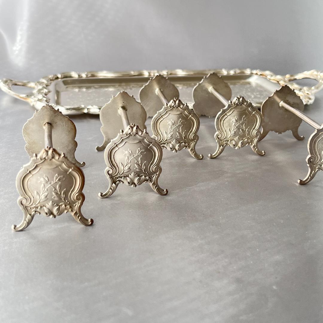 仏蘭西】 アールヌーボーのナイフレスト 6個組 Art Nouveau 仏蘭西】