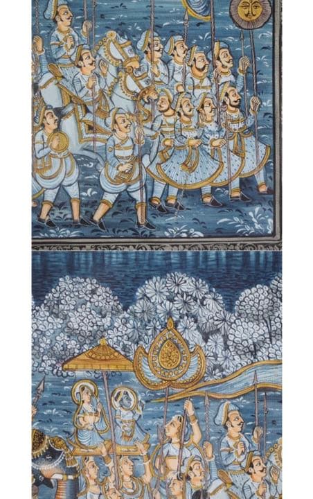 送料無料 イタリアローマ購入 肉筆絹本細密絵画 西洋骨董