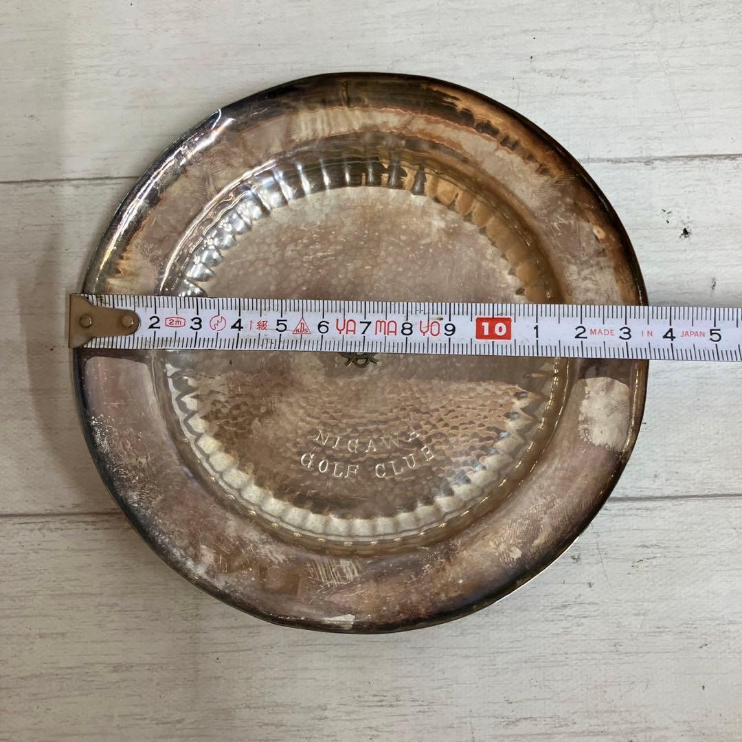 純銀 銀皿 純銀】青海波 純銀製 銀皿 約92.6g 渕青海波