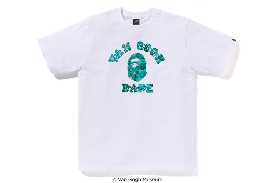 L BAPE X VGM COLLEGE TEE Tシャツ 白 ゴッホ カレッジ - メルカリ