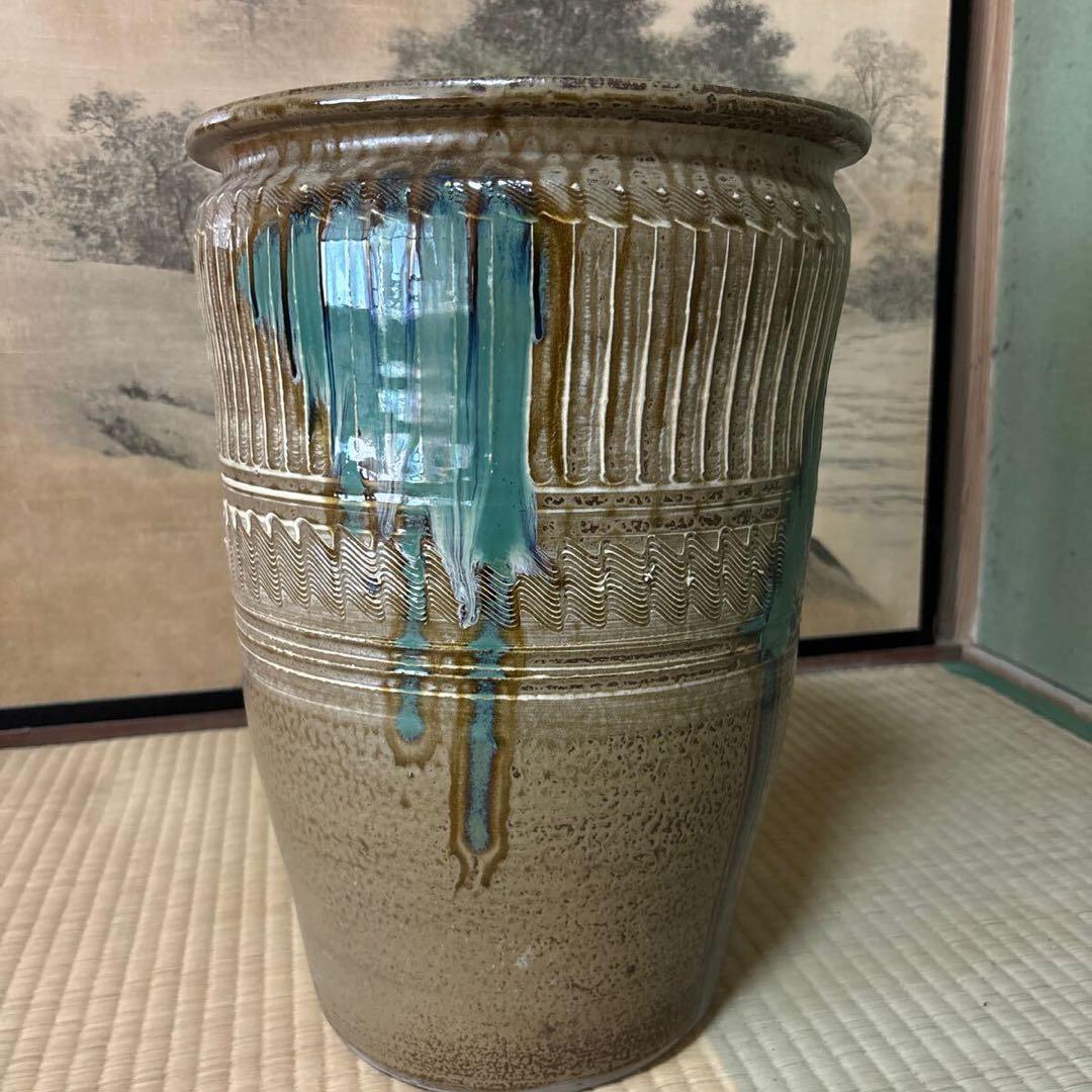 花器 花瓶 壺 花入 骨董 陶器 古美術 小石原焼 工芸品 希少 小鹿田