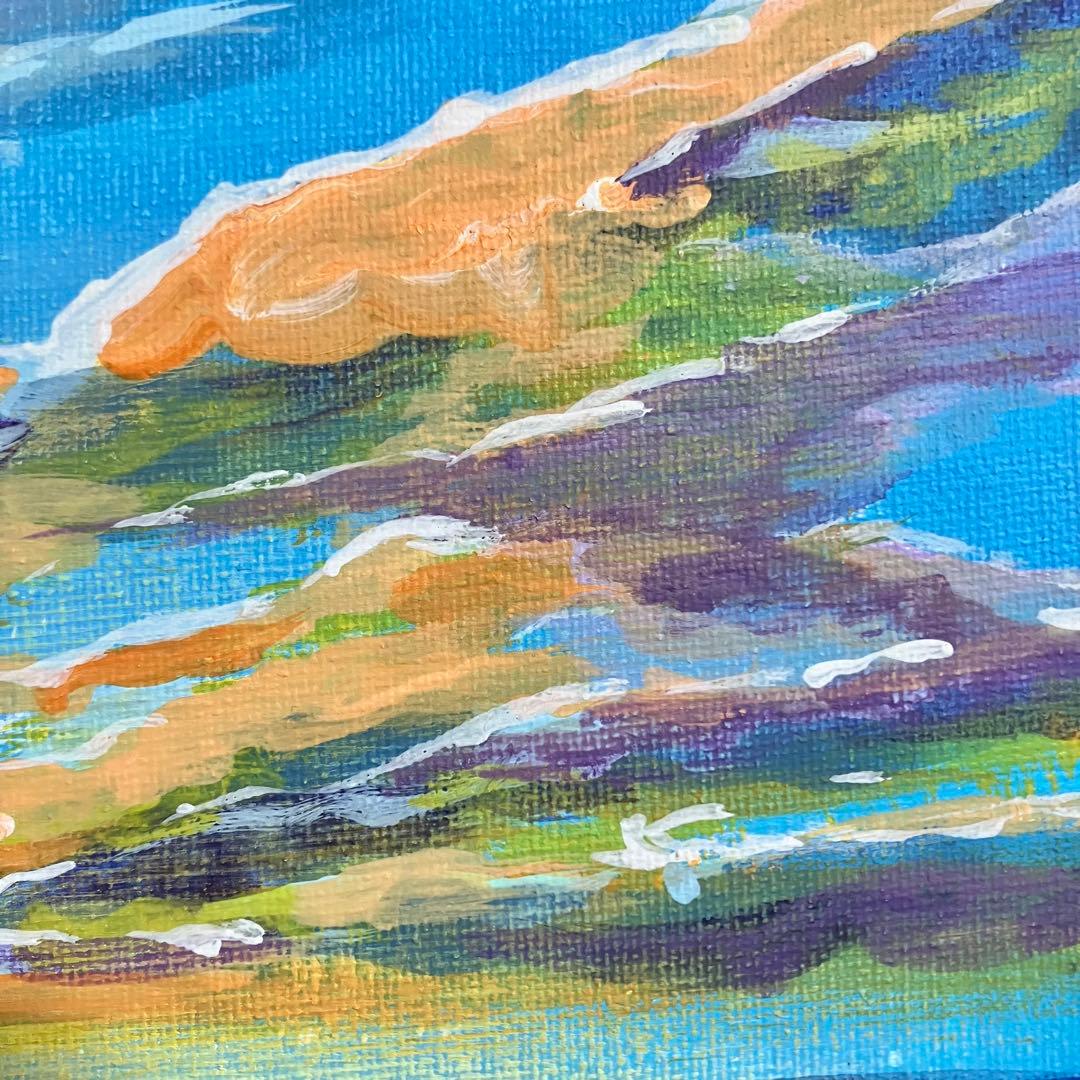 sunrise＊4号キャンバス　絵画　原画　風景画　海　空　朝日　沖縄　ハワイ