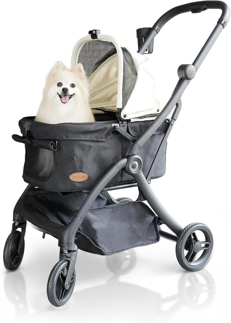 残り1】AiryFoldペットキャリー カゴ付き折り畳みOK 360度回転ホイ