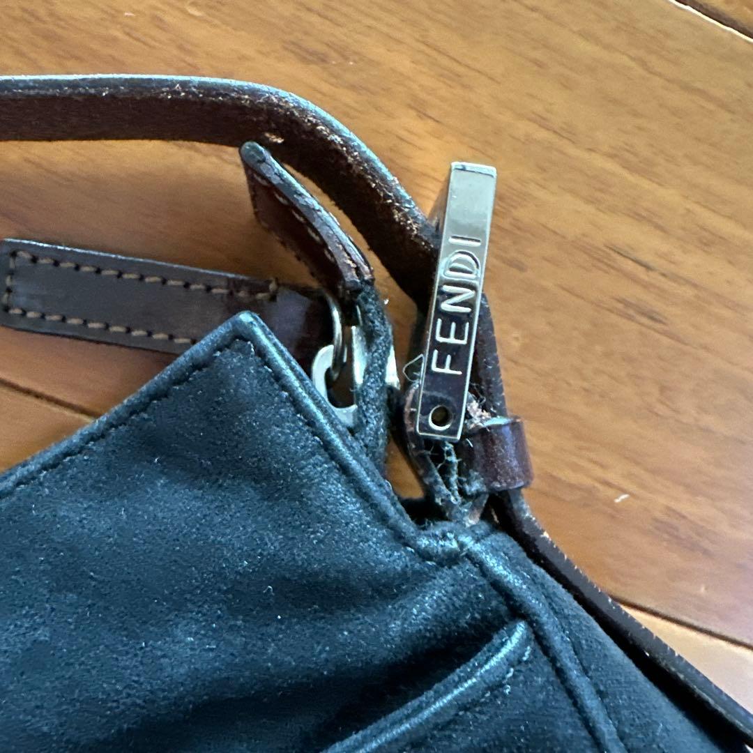 FENDI マンマバケット黒 スエード ショルダーバッグ