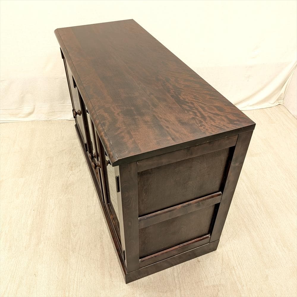 北海道民芸家具 カバ材 無垢 サイドボード リビングボード