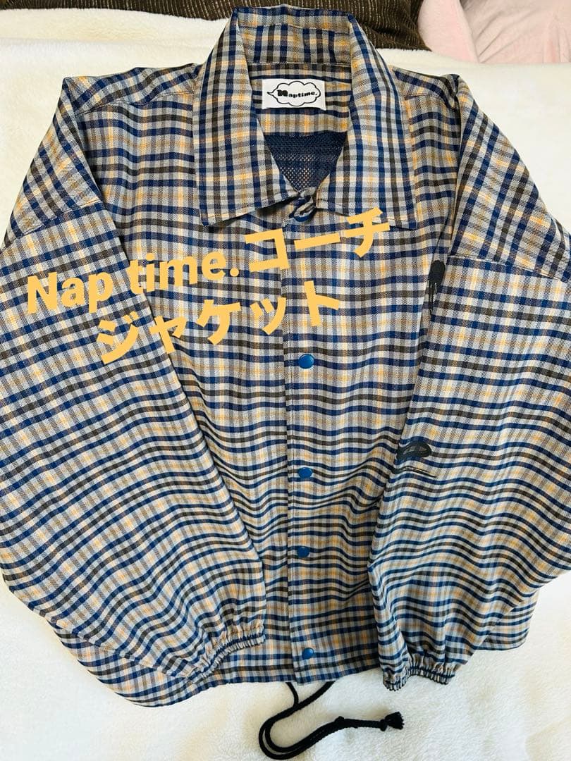 Naptime チェック柄コーチジャケット