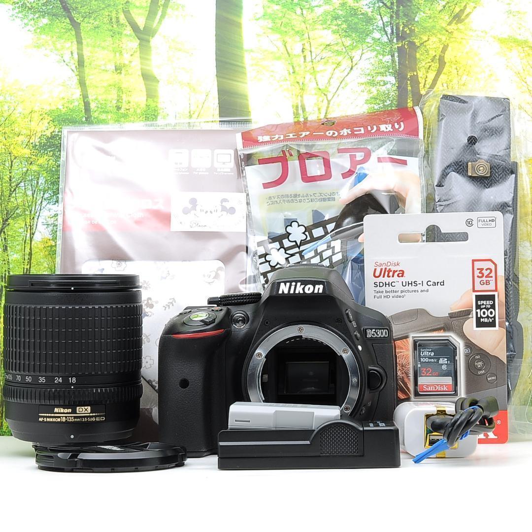 ショット数8191枚！WiFi機能付☆ニコン D5300☆中望遠レンズセット