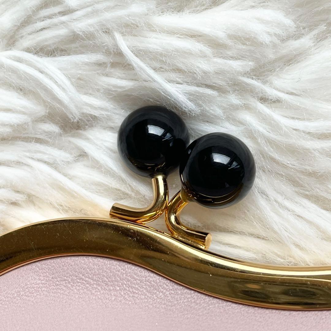 希少 美品 miumiu レザー がま口 ケース フロスティピンク