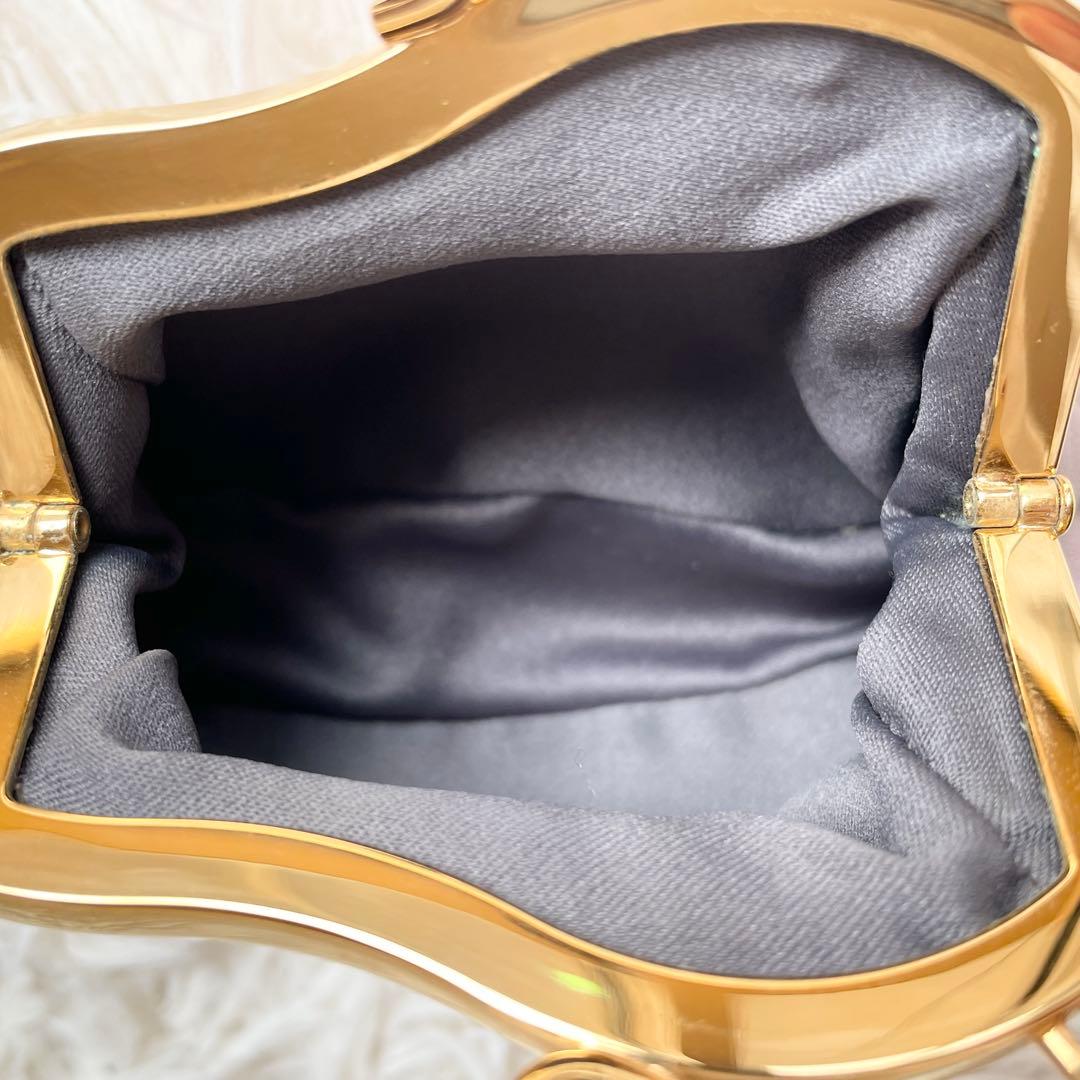 希少 美品 miumiu レザー がま口 ケース フロスティピンク