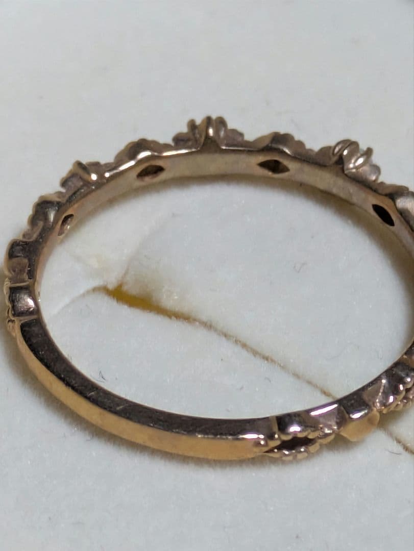 り*こ様 ノジェスk10オパール　ピンクゴールドリング