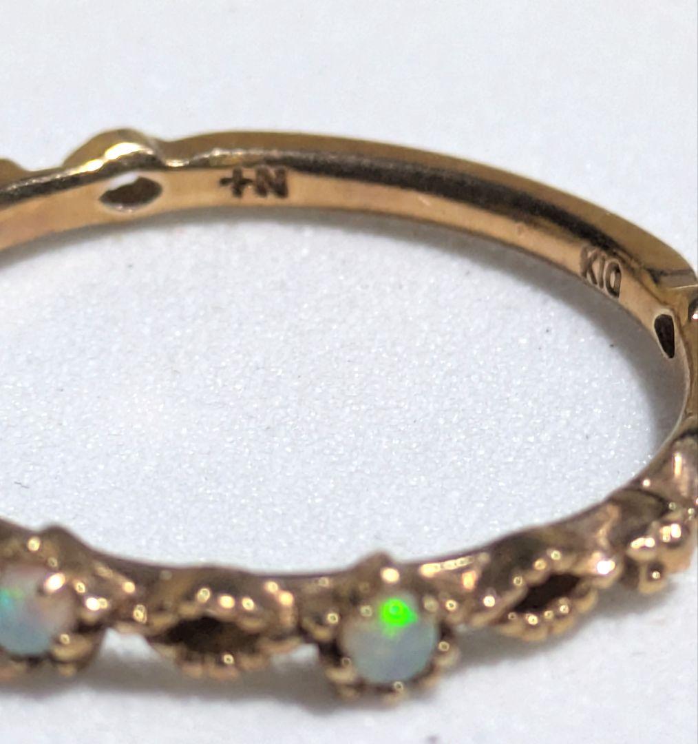 り*こ様 ノジェスk10オパール　ピンクゴールドリング