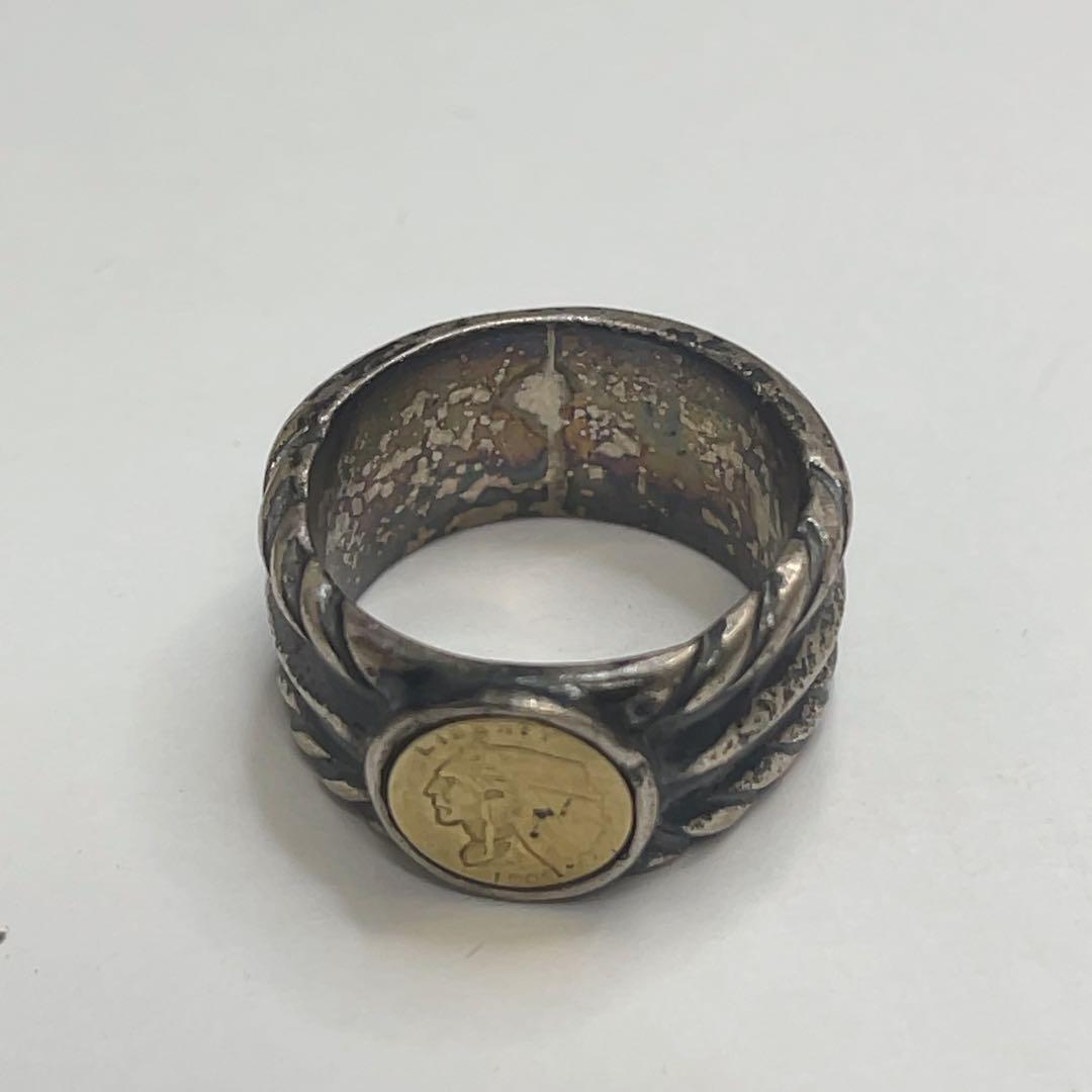 ひ*こ様 K18 925刻印 リング 指輪 インディアンモチーフ 約11号