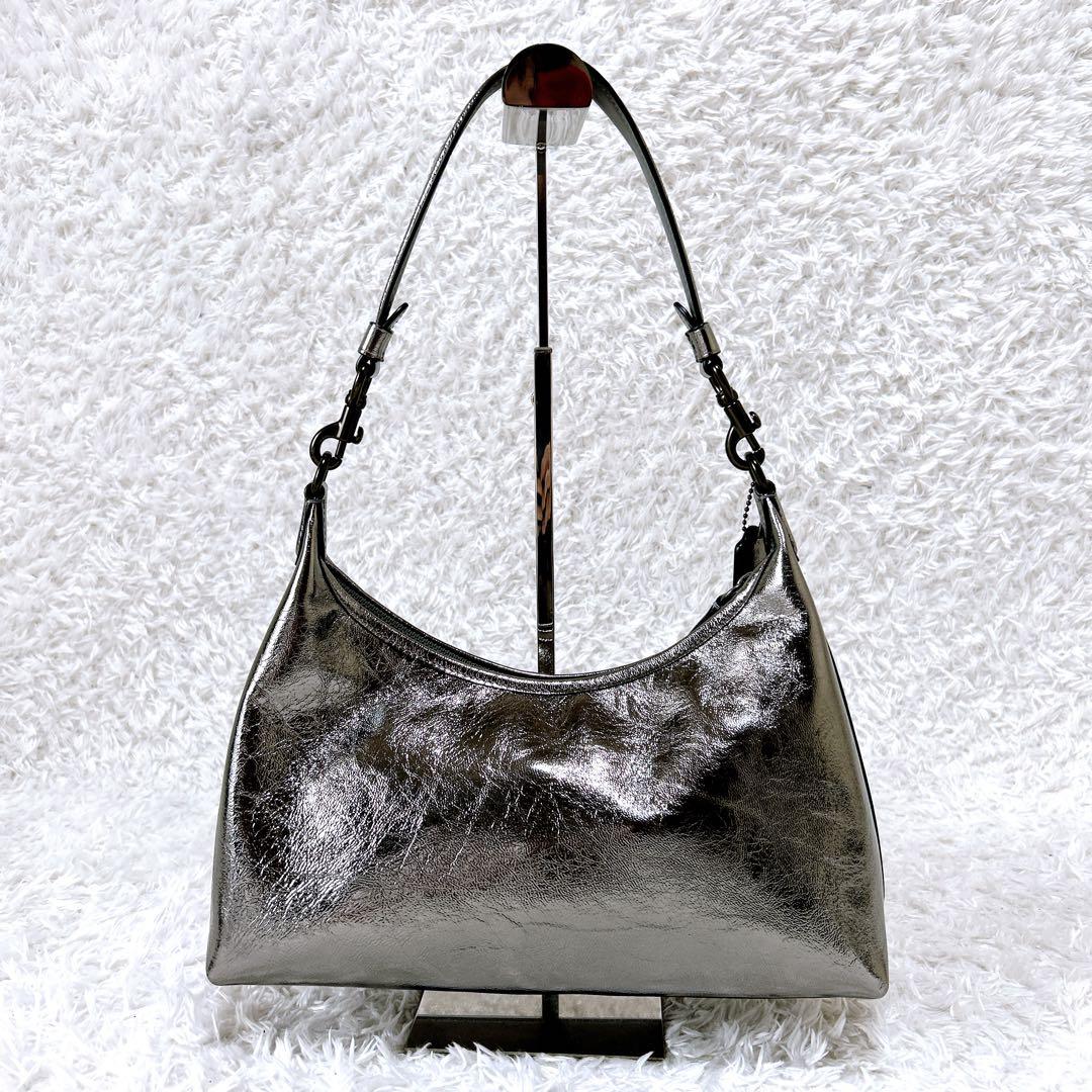 未使用級✨coach ジュリエット　メタリック　シルバー　ハンドバッグ　2way