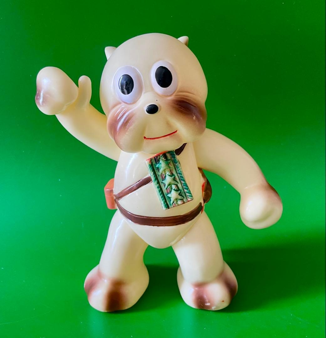 【珍品】当時物　マルザン　のらくろ ブル連隊長 ソフビ　1969年　田川水泡