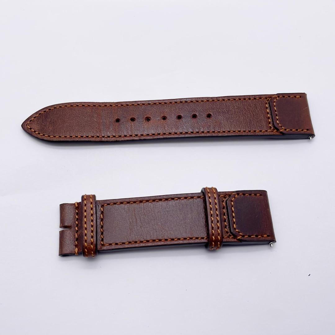 ③ジャガールクルト 純正 ベルト レザー クロコ ブラウン 尾錠 【訳