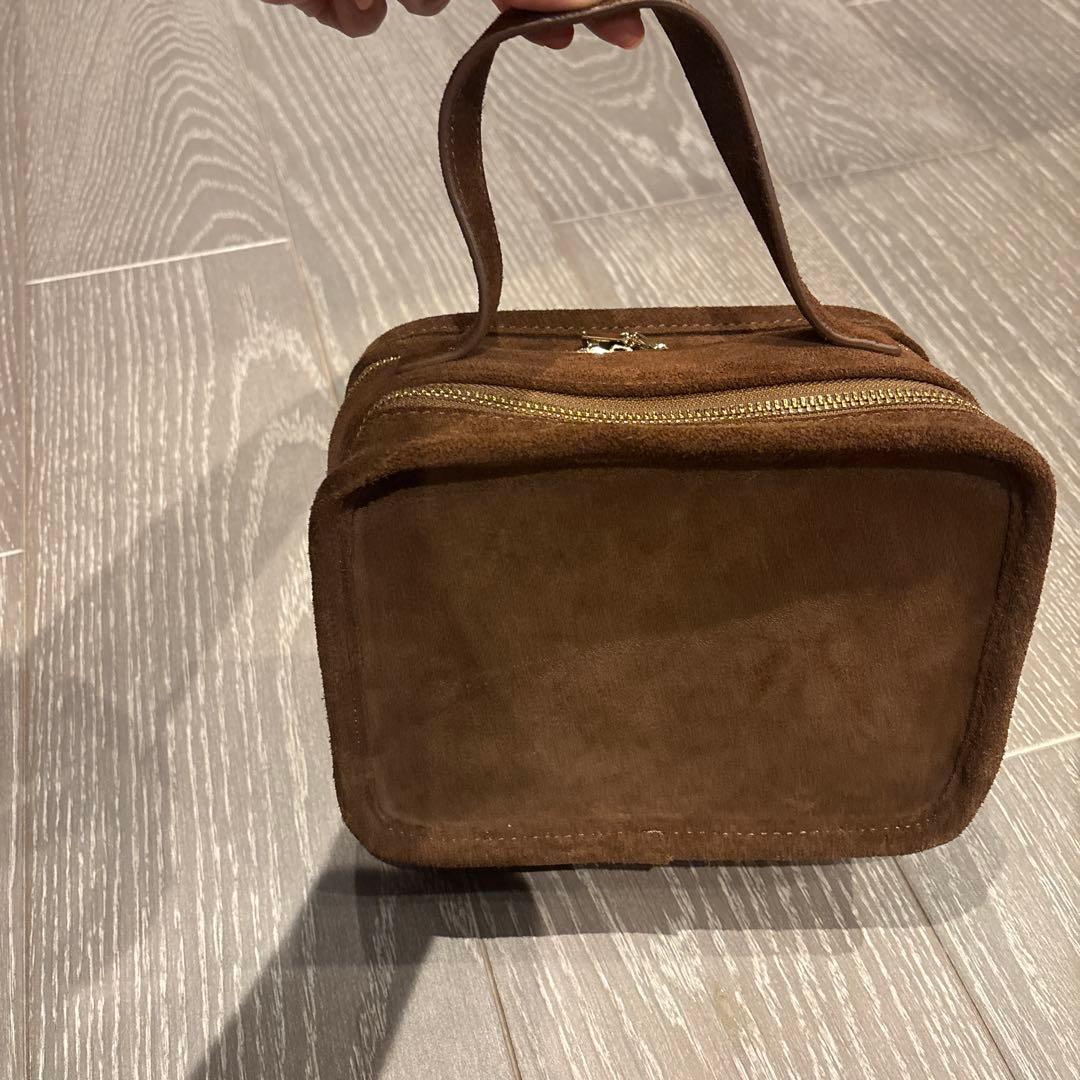 soins ソワン スエード バッグ 本革 床革 スプリットレザー ブラウン