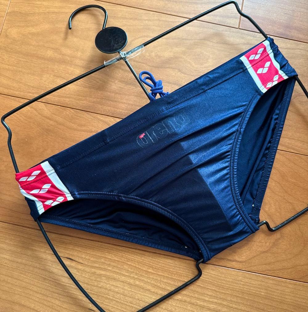 レア】arena NUX ニュークス ネイビー×レッド 光沢 Lサイズ 競パン