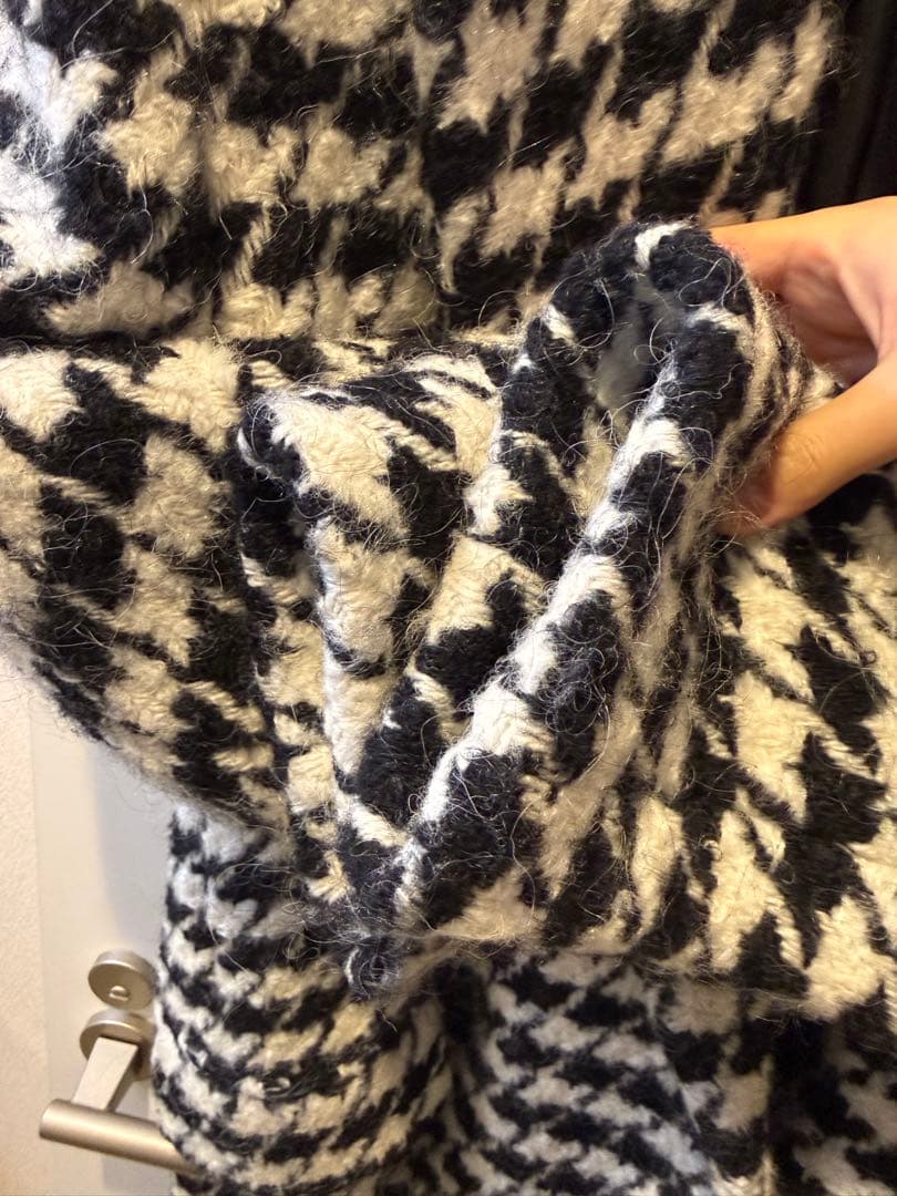 sam様専用イタリア製MSGM ハウンドトゥース柄 ロングコート